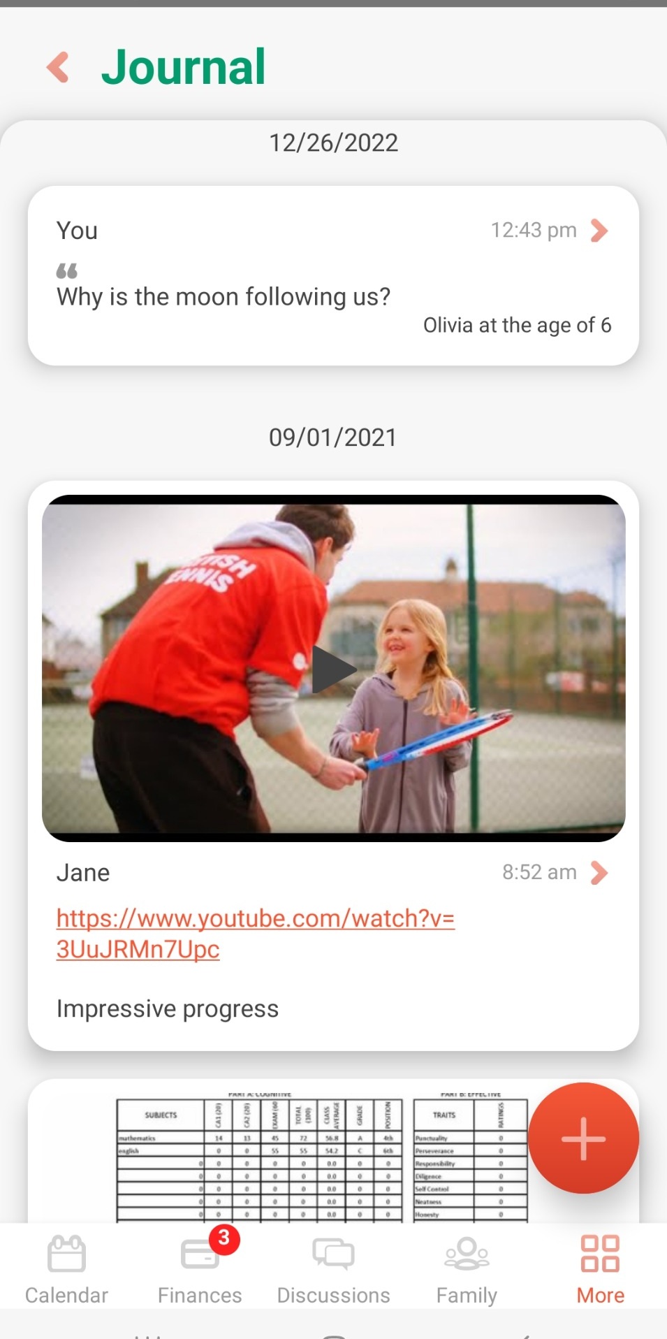 2houses family journal on mobile